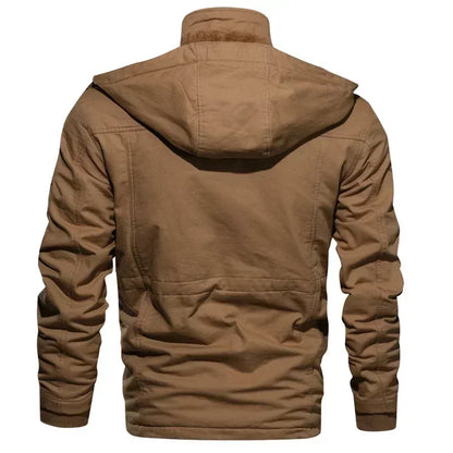 Men's Autumn and Winter Thermal Hooded Parkas - Thickened Military and Pilot Fleece Jackets