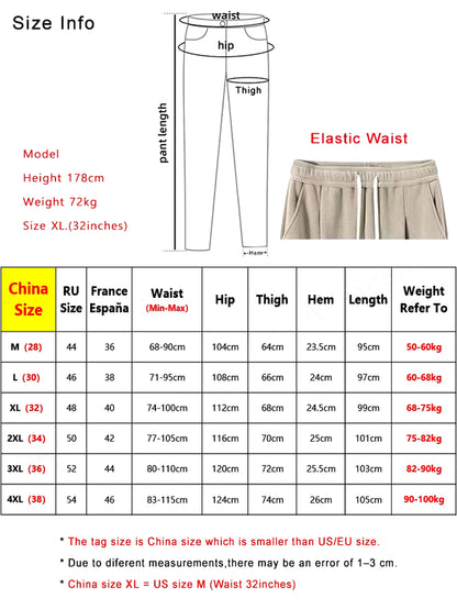 Men's Winter Fleece-Lined Sweatpants - Korean Fashion Thick Warm Wide Leg Casual Trousers